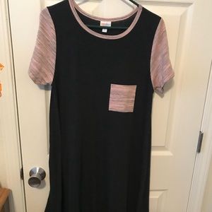 LulaRoe Black & Pink Carly Large